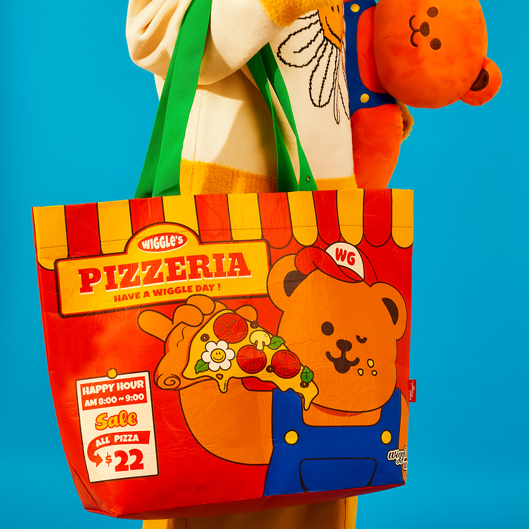 리유저블 쇼퍼백(M) - Pizza Time