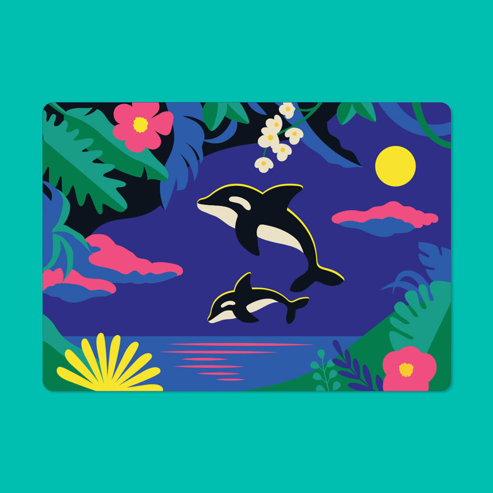 렌티큘러 카드(S) - Dolphins